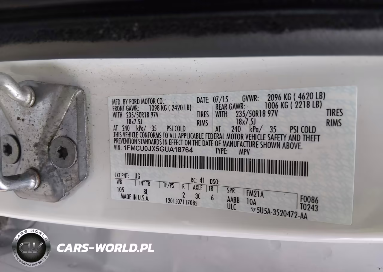 2016 Ford Escape Titanium VIN:1FMCU0JX5GUA18764 - 9