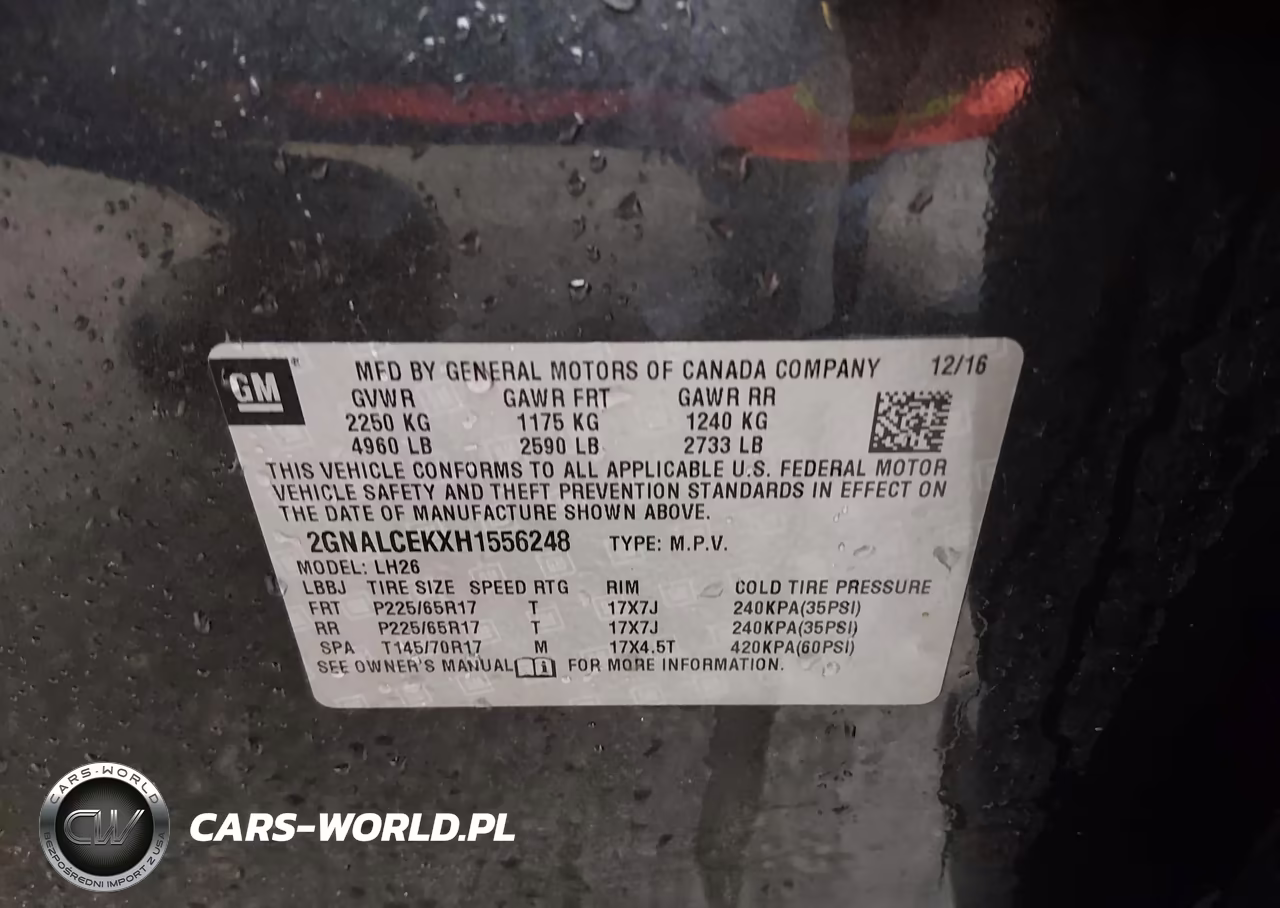 2017 Chevrolet Equinox Lt VIN:2GNALCEKXH1556248 - 9