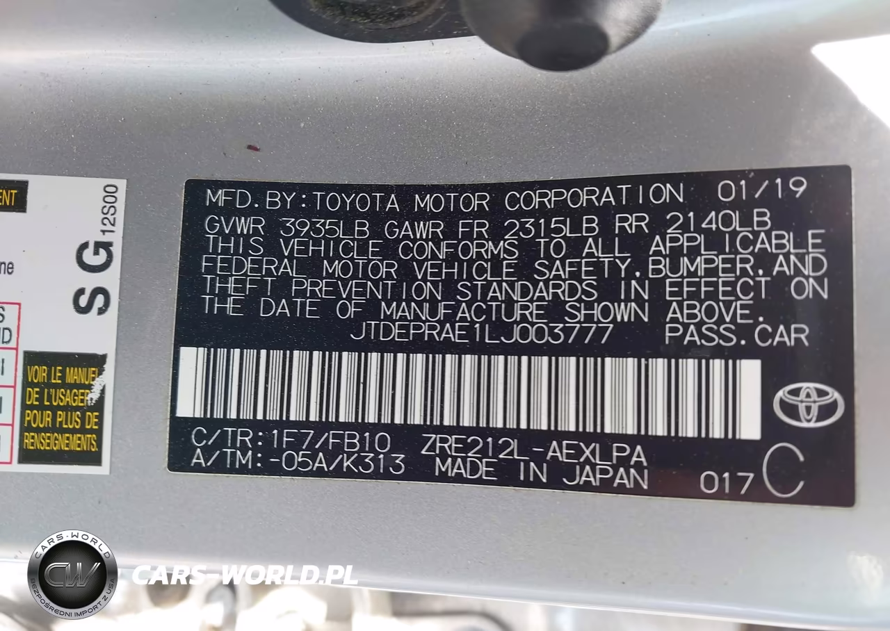 2020 Toyota Corolla Le VIN:JTDEPRAE1LJ003777 - 9