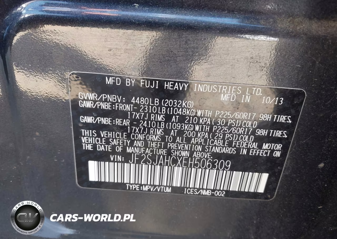 2014 Subaru Forester 2.5I Limited VIN:JF2SJAHCXEH506309 - 9