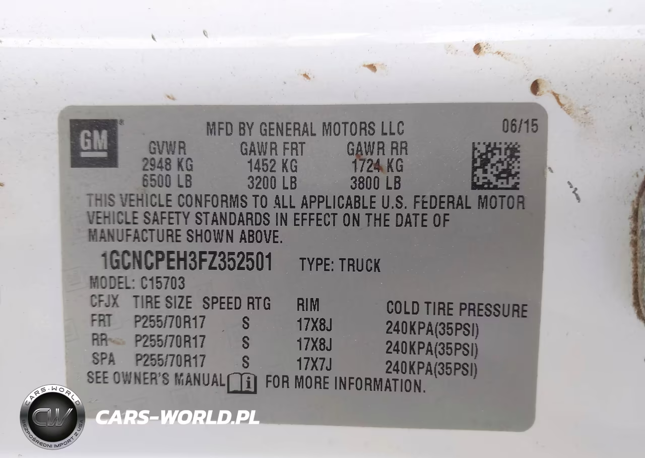 2015 Chevrolet Silverado 1500 Wt VIN:1GCNCPEH3FZ352501 - 9