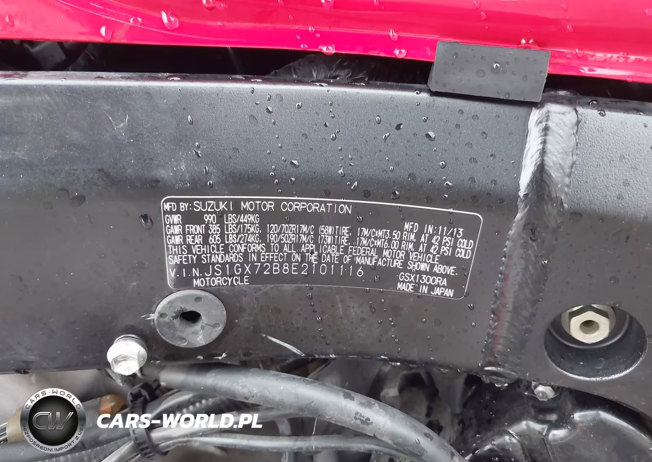 2014 Suzuki Gsx1300 Ra VIN:JS1GX72B8E2101116 - 10