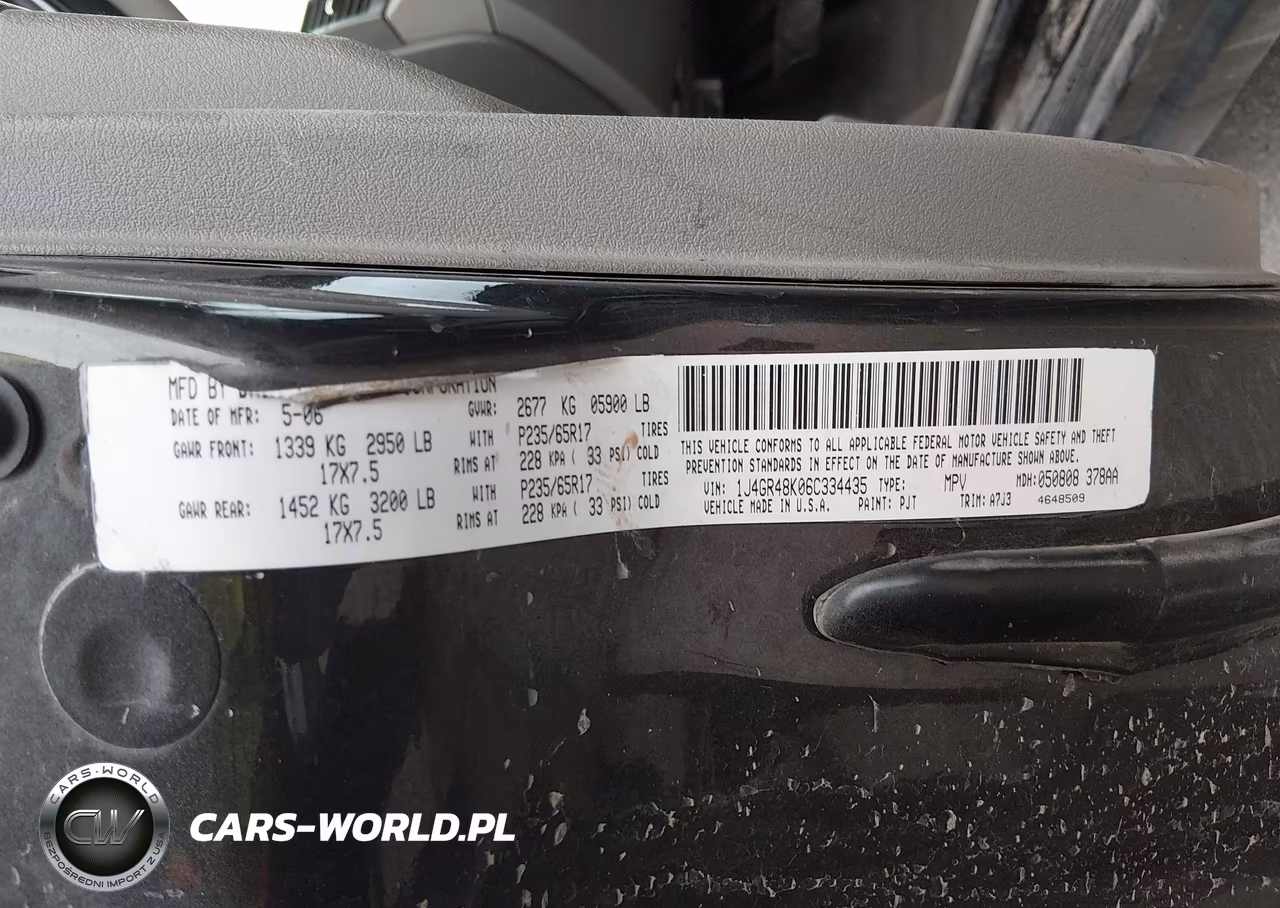 2006 Jeep Grand Cherokee Laredo VIN:1J4GR48K06C334435 - 9