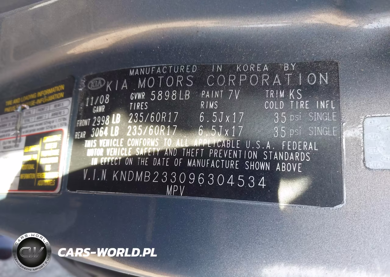 2009 Kia Sedona Ex VIN:KNDMB233096304534 - 9