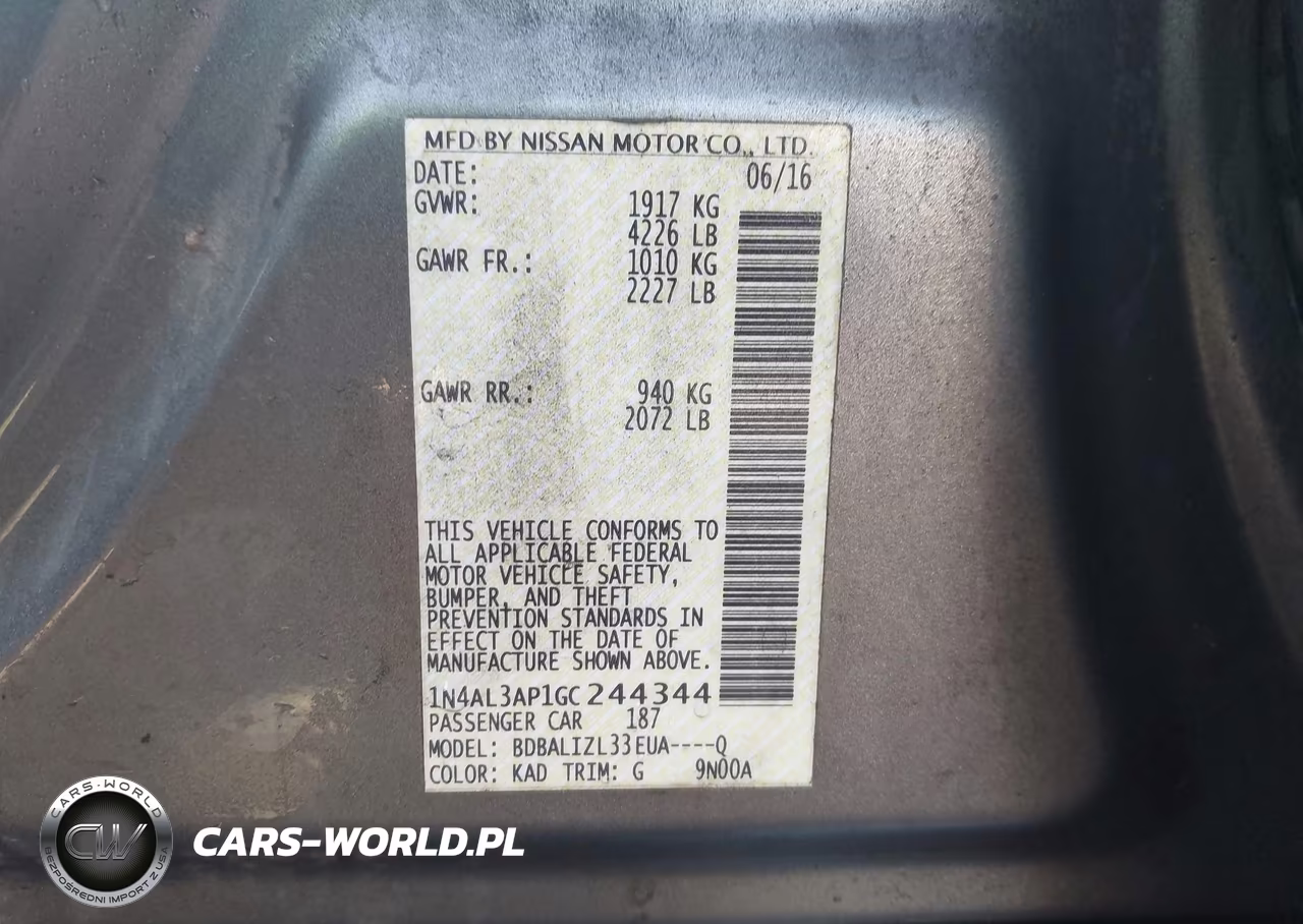 2016 Nissan Altima 2.5 Sv VIN:1N4AL3AP1GC244344 - 9