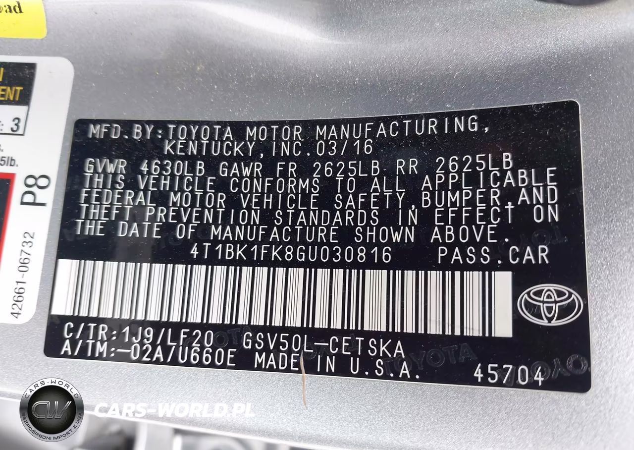 2016 Toyota Camry Xse V6 VIN:4T1BK1FK8GU030816 - 9