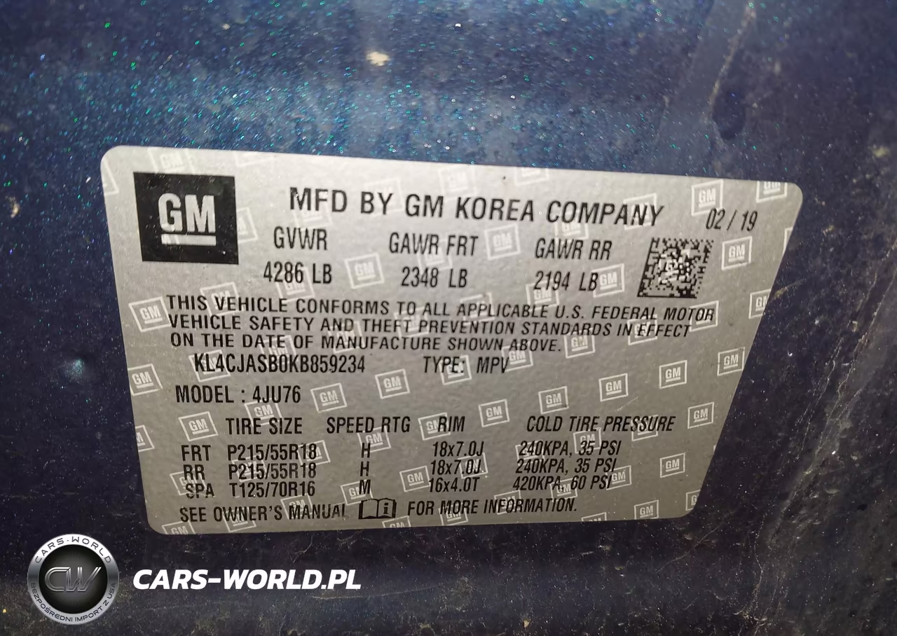 2019 Buick Encore Fwd Preferred VIN:KL4CJASB0KB859234 - 9