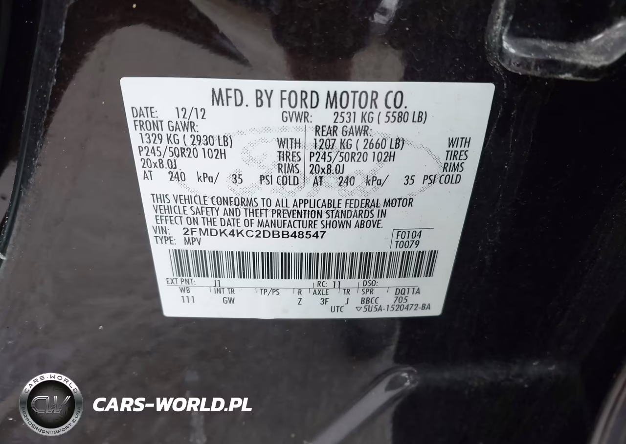 2013 Ford Edge Limited VIN:2FMDK4KC2DBB48547 - 9