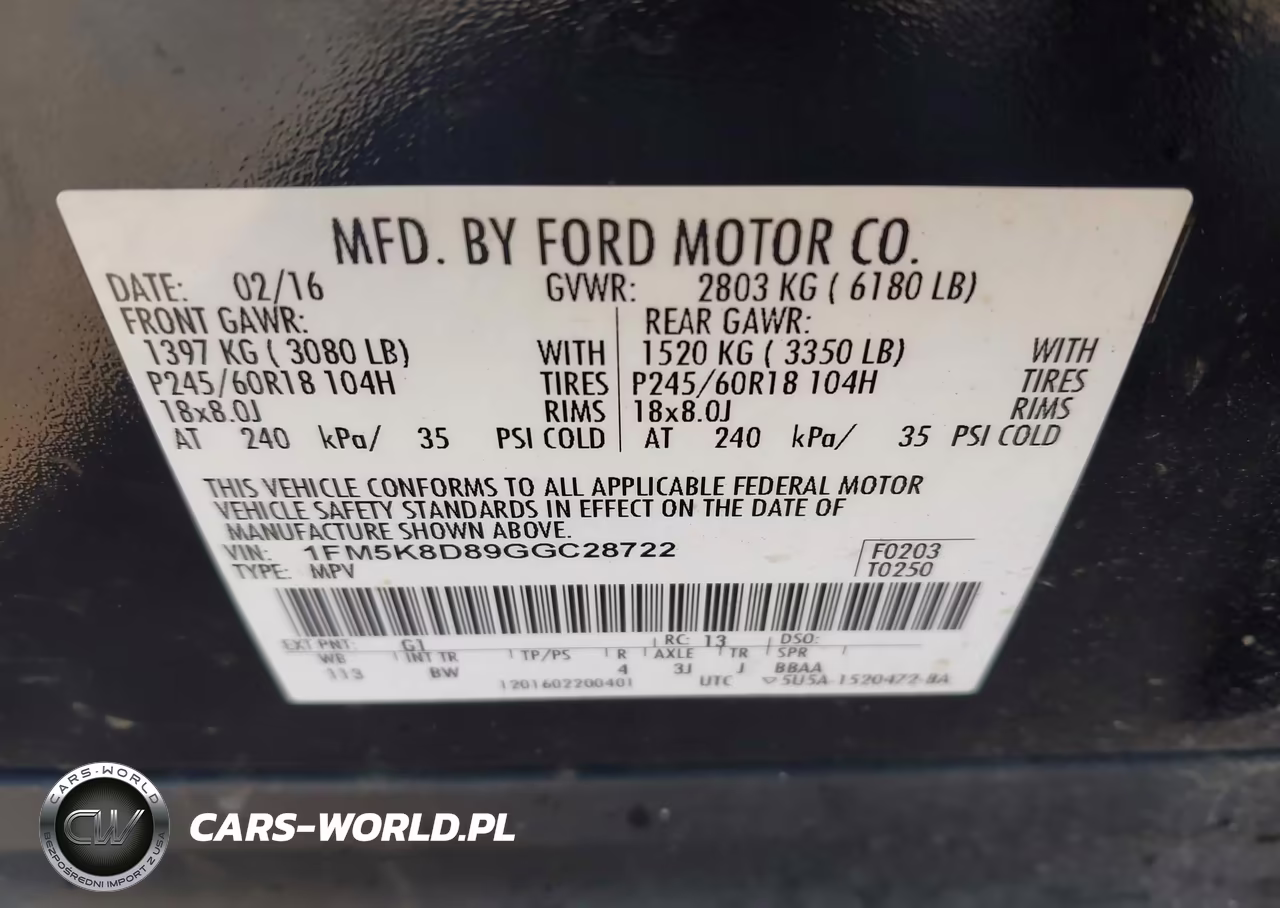 2016 Ford Explorer Xlt VIN:1FM5K8D89GGC28722 - 9
