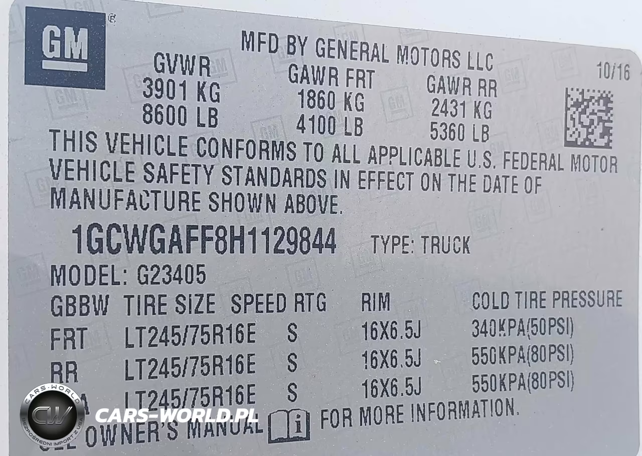 2017 Chevrolet Express 2500 Work Van VIN:1GCWGAFF8H1129844 - 9