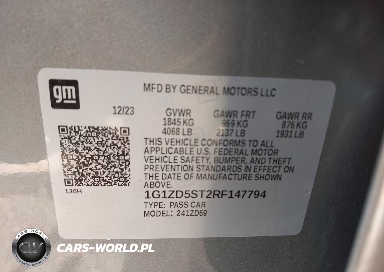 2024 Chevrolet Malibu Fwd 1Lt VIN:1G1ZD5ST2RF147794 - 9