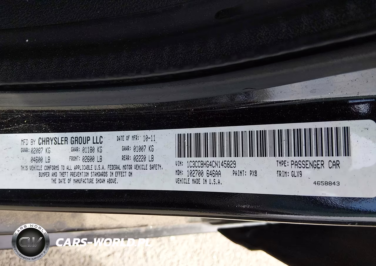 2012 Chrysler 200 S VIN:1C3CCBHG4CN145829 - 9