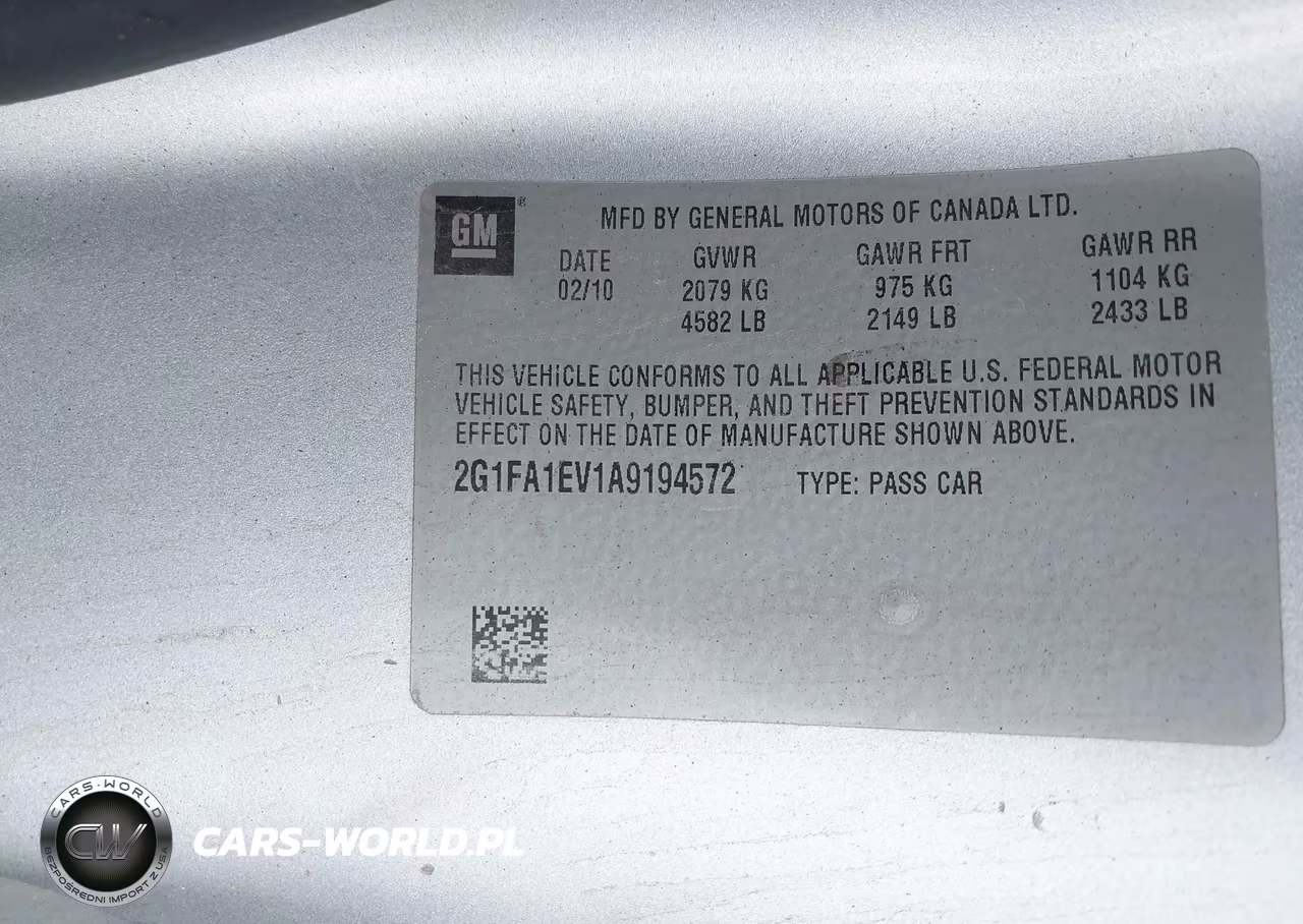 2010 Chevrolet Camaro 1Ls VIN:2G1FA1EV1A9194572 - 9