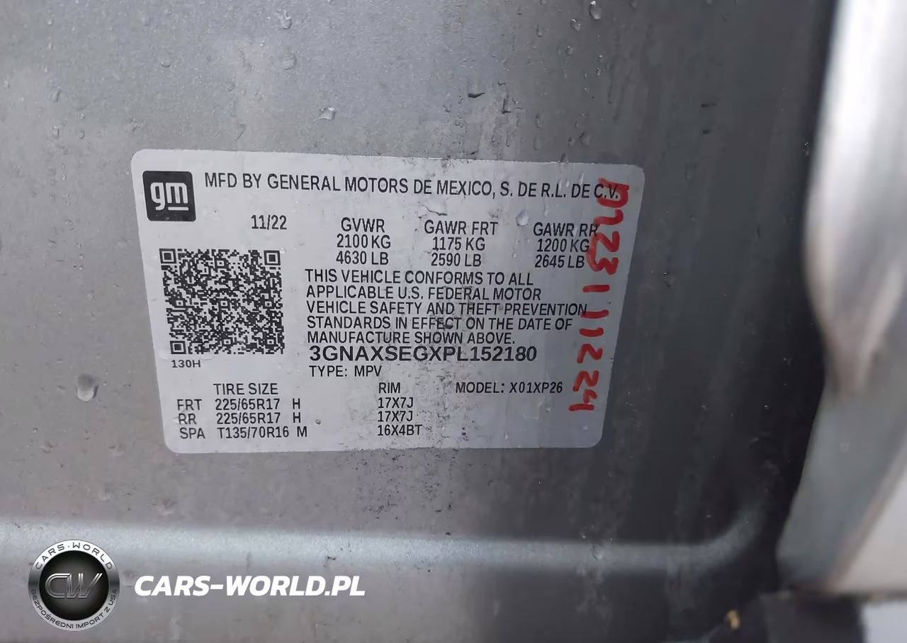 2023 Chevrolet Equinox Awd Ls VIN:3GNAXSEGXPL152180 - 9