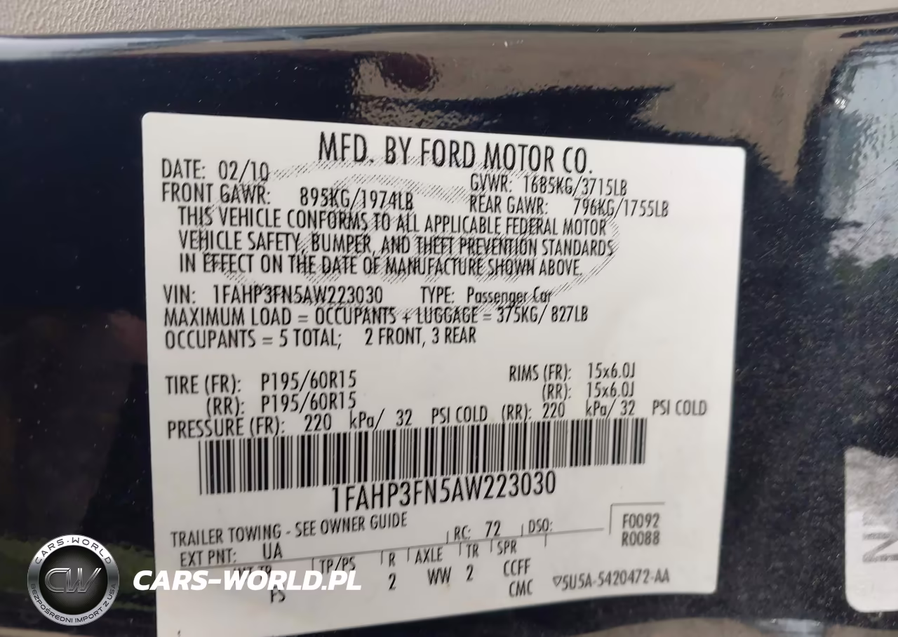 2010 Ford Focus Se VIN:1FAHP3FN5AW223030 - 9