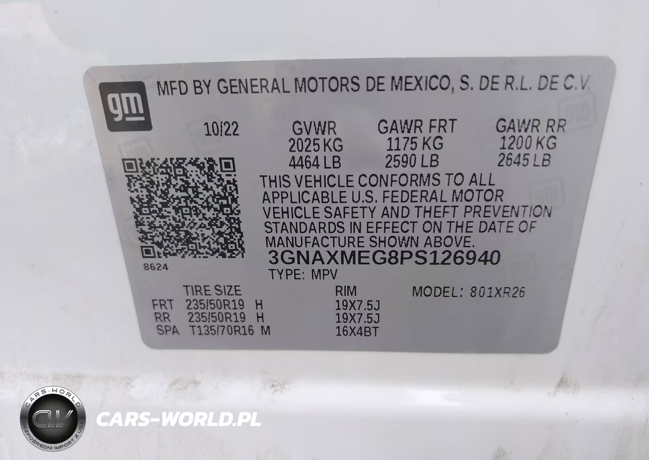 2023 Chevrolet Equinox Fwd Rs VIN:3GNAXMEG8PS126940 - 9