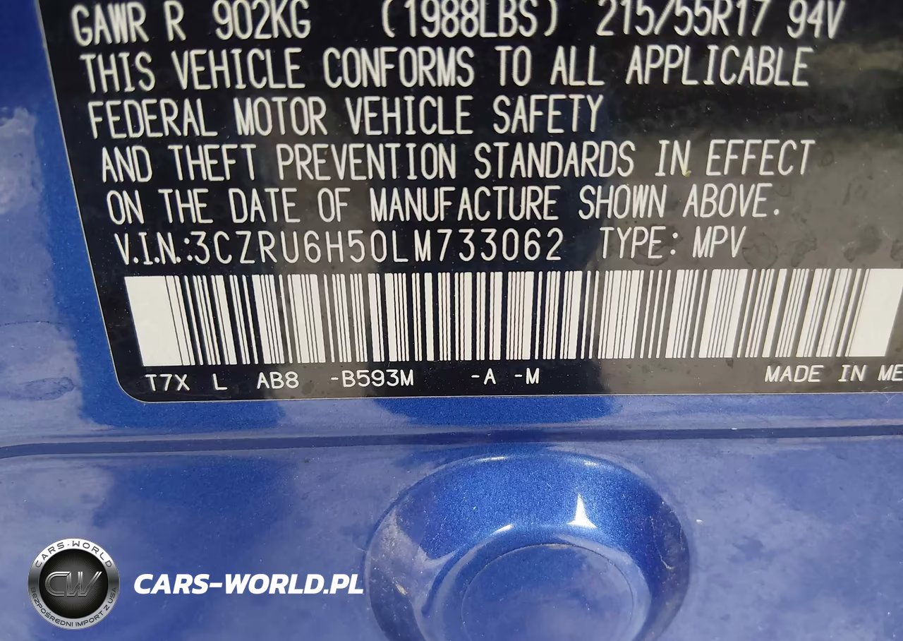 2020 Honda Hr-V Awd Ex VIN:3CZRU6H50LM733062 - 9