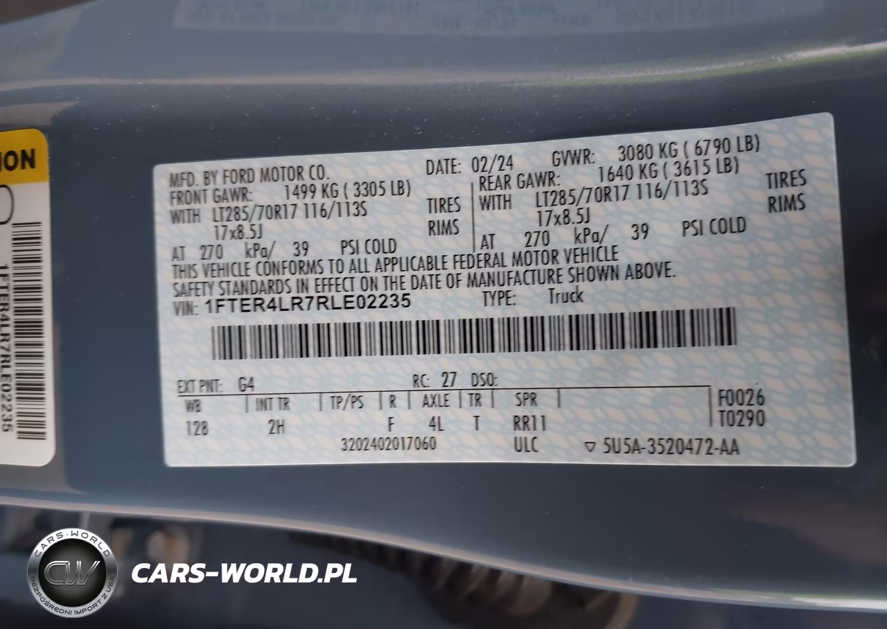 2024 Ford Ranger Raptor VIN:1FTER4LR7RLE02235 - 9