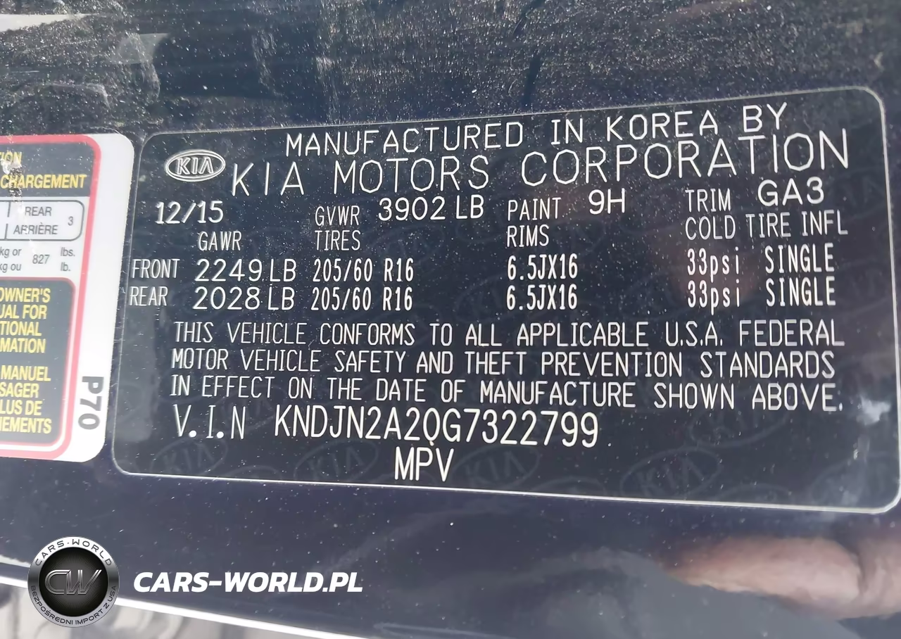 2016 Kia Soul VIN:KNDJN2A20G7322799 - 9
