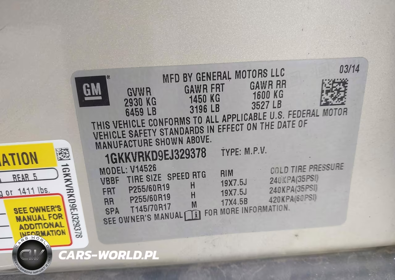 2014 GMC Acadia Slt-1 VIN:1GKKVRKD9EJ329378 - 9
