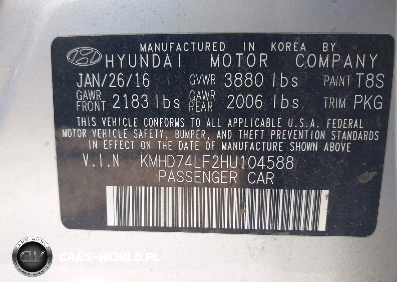 2017 Hyundai Elantra Se VIN:KMHD74LF2HU104588 - 9