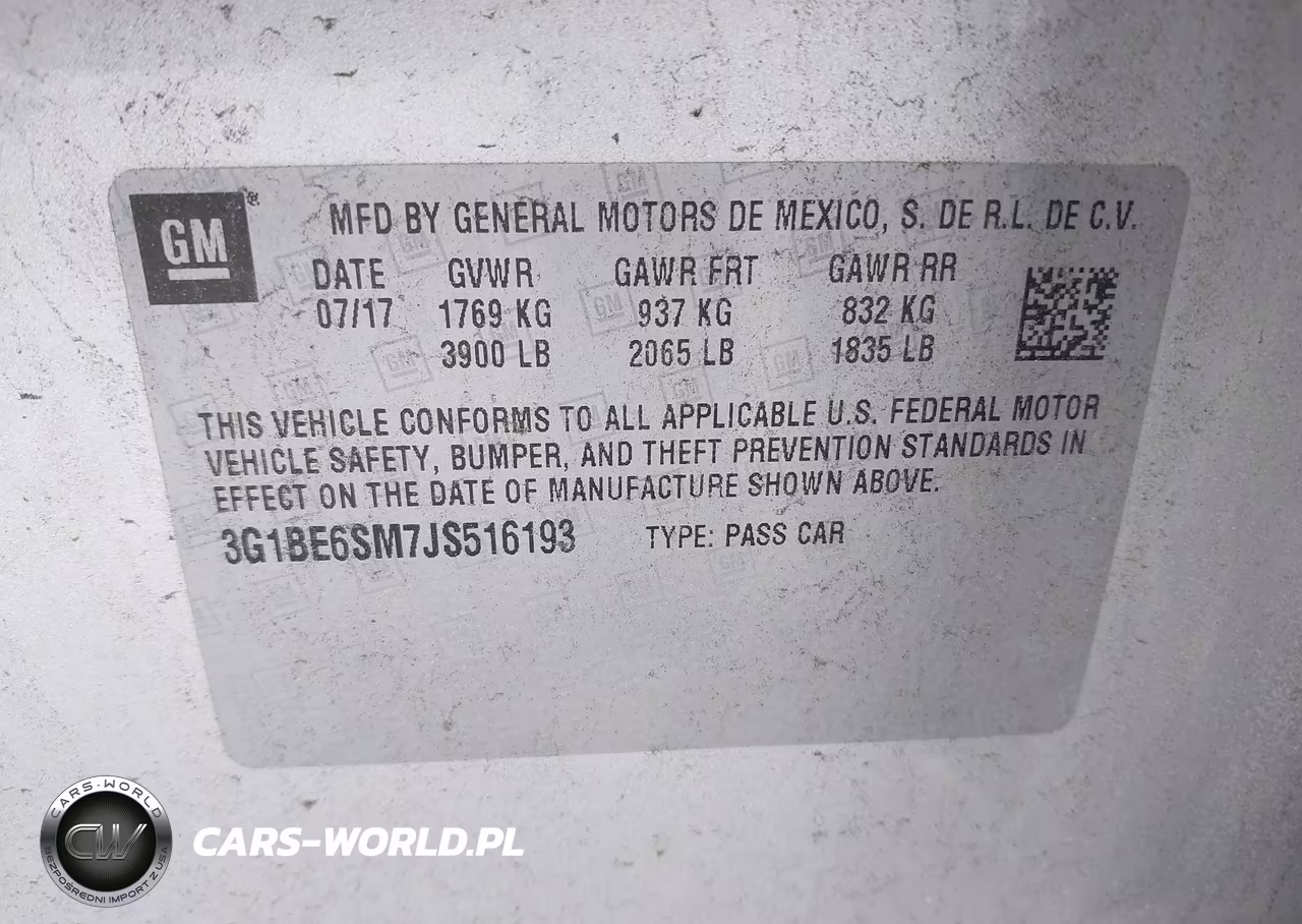 2018 Chevrolet Cruze Lt Auto VIN:3G1BE6SM7JS516193 - 9