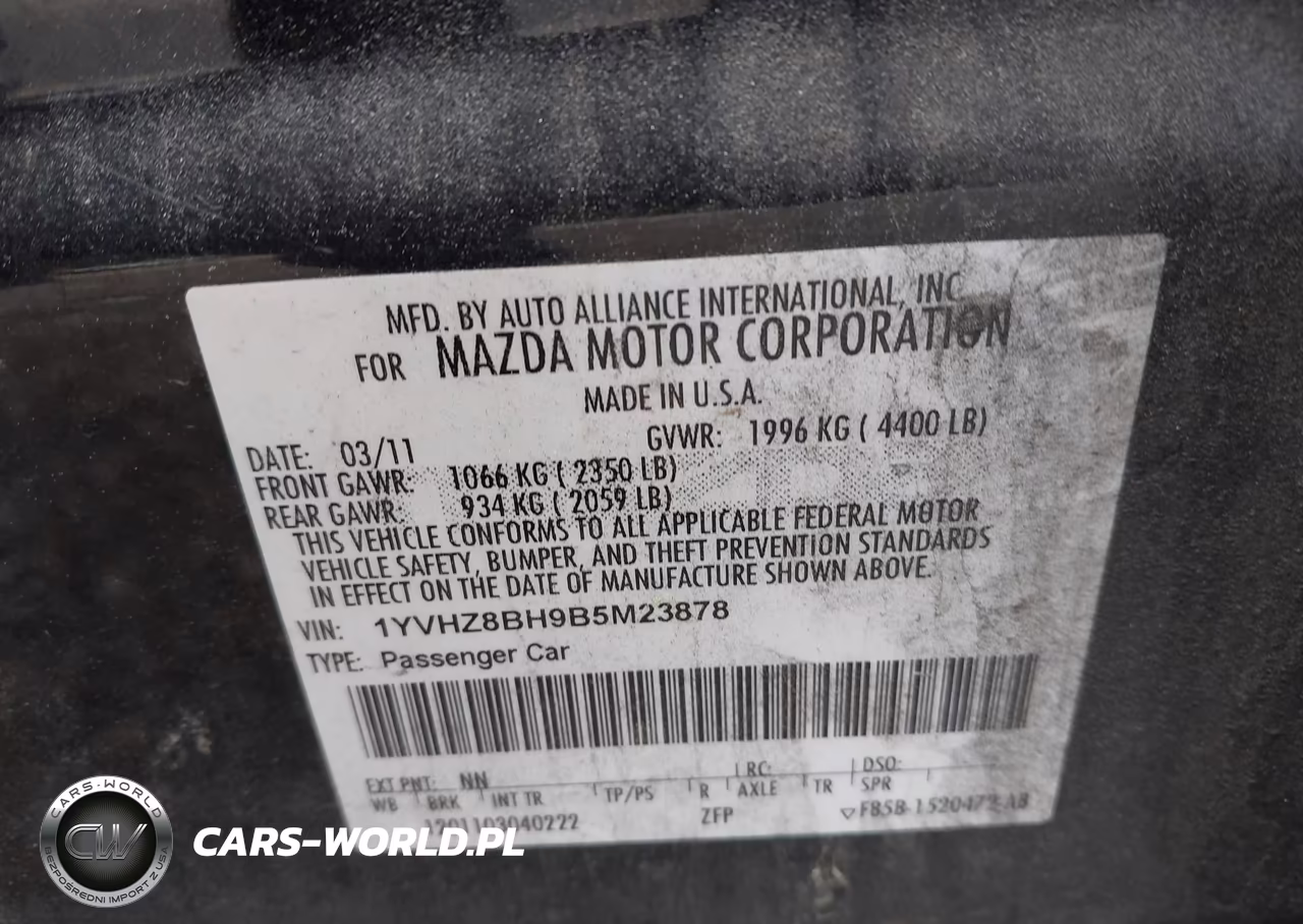2011 Mazda Mazda6 VIN:1YVHZ8BH9B5M23878 - 9