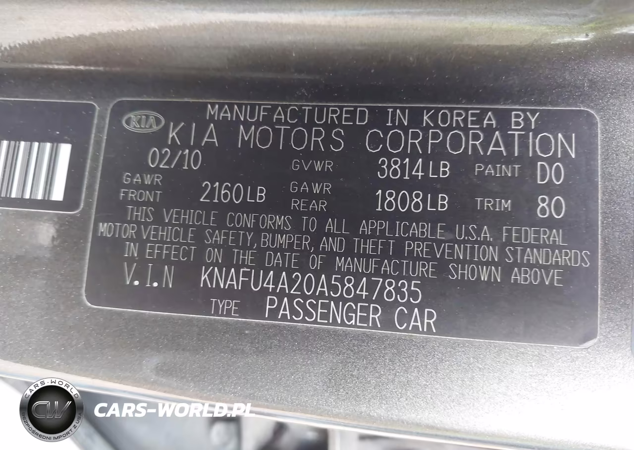 2010 Kia Forte Ex VIN:KNAFU4A20A5847835 - 9