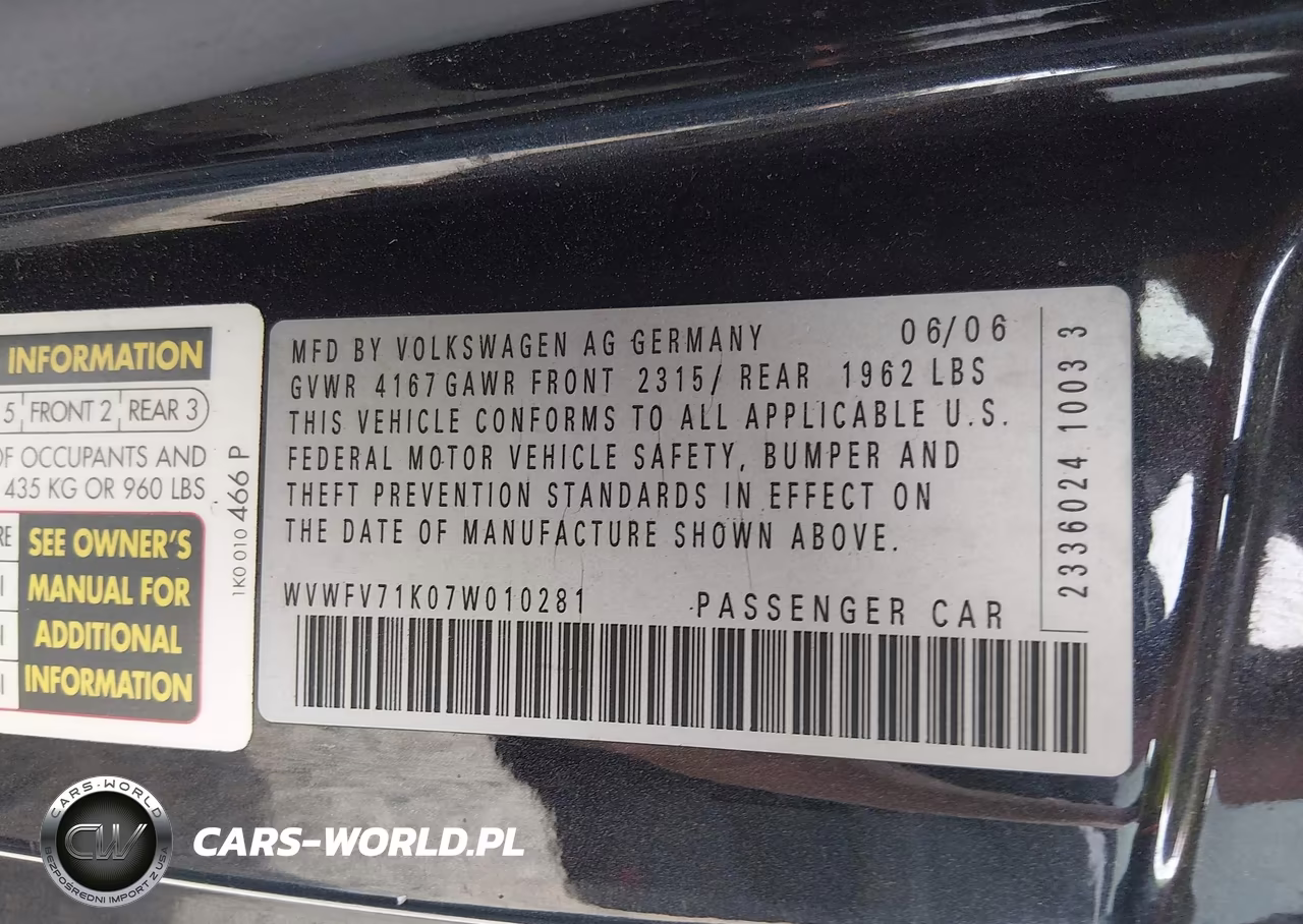 2007 Volkswagen Gti 2-Door-Fahrenheit VIN:WVWFV71K07W010281 - 9
