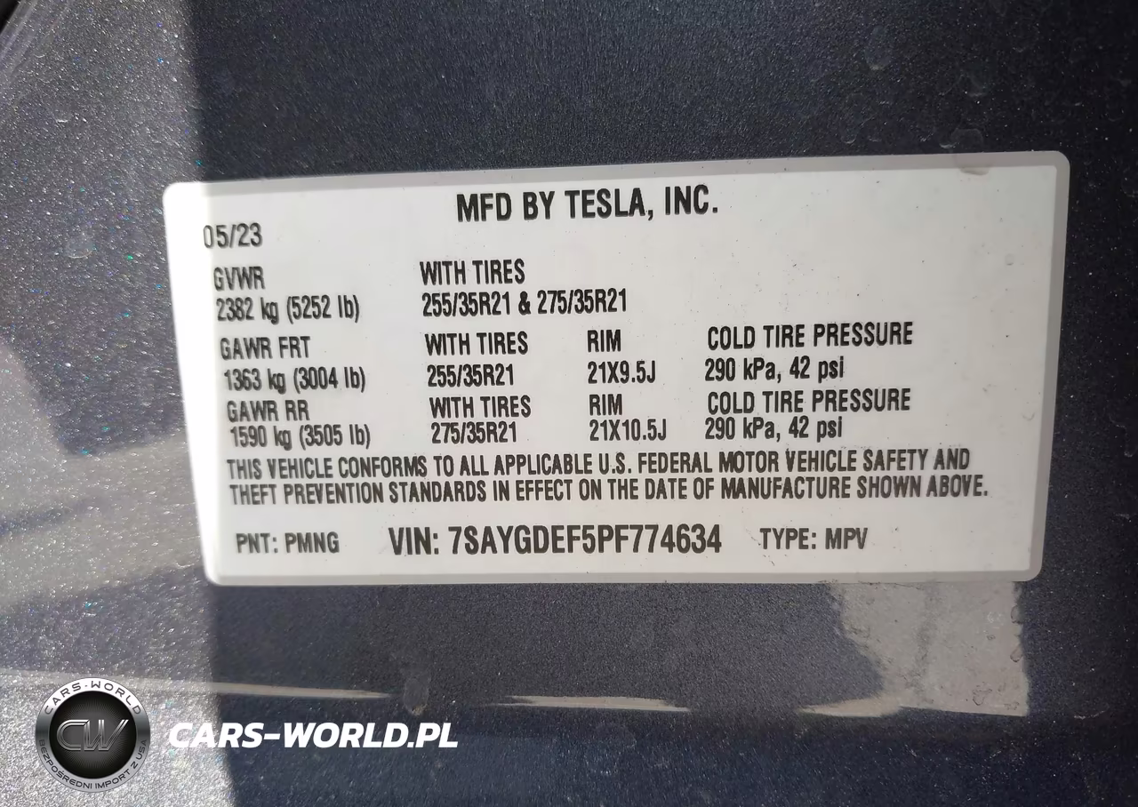 2023 Tesla Model Y Performance Dual Motor All-Wheel Drive VIN:7SAYGDEF5PF774634 - 9