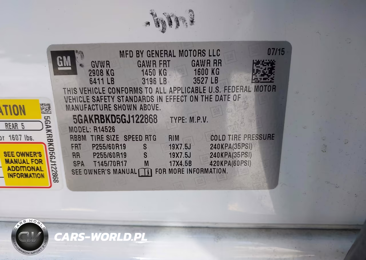 2016 Buick Enclave Leather VIN:5GAKRBKD5GJ122868 - 9