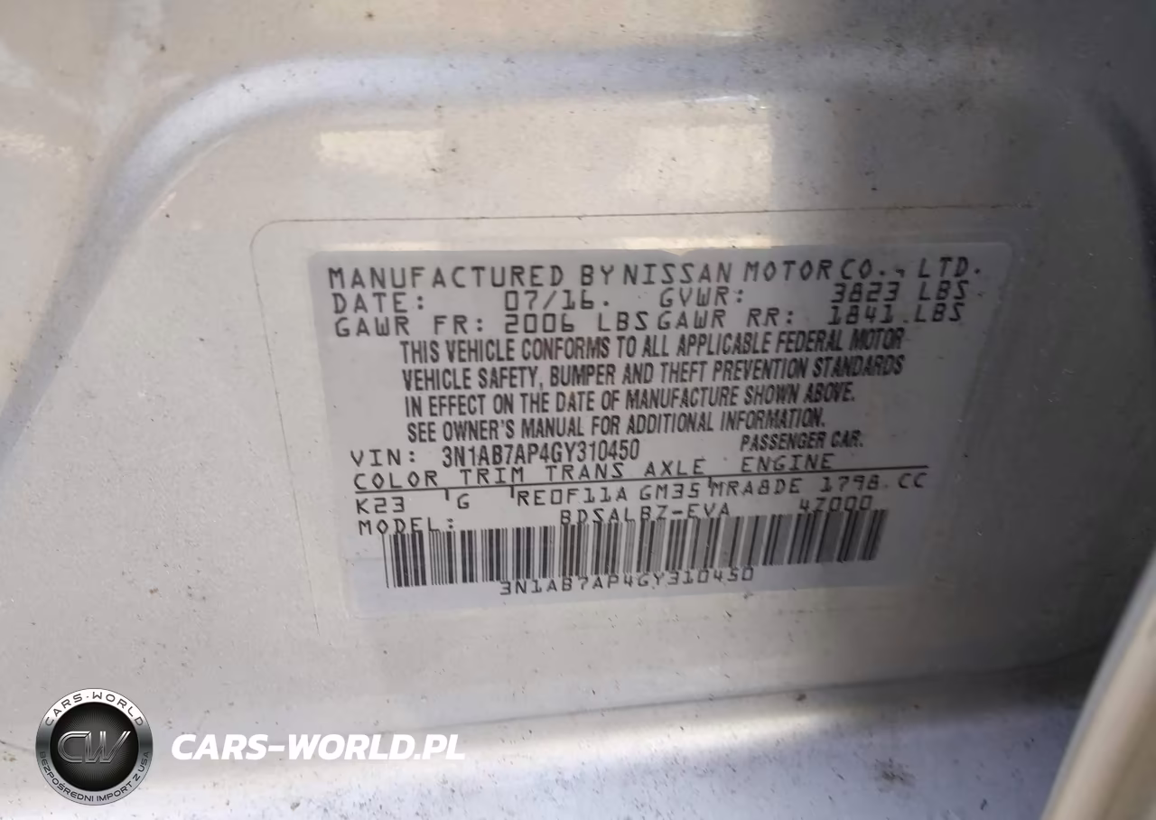 2016 Nissan Sentra S VIN:3N1AB7AP4GY310450 - 9