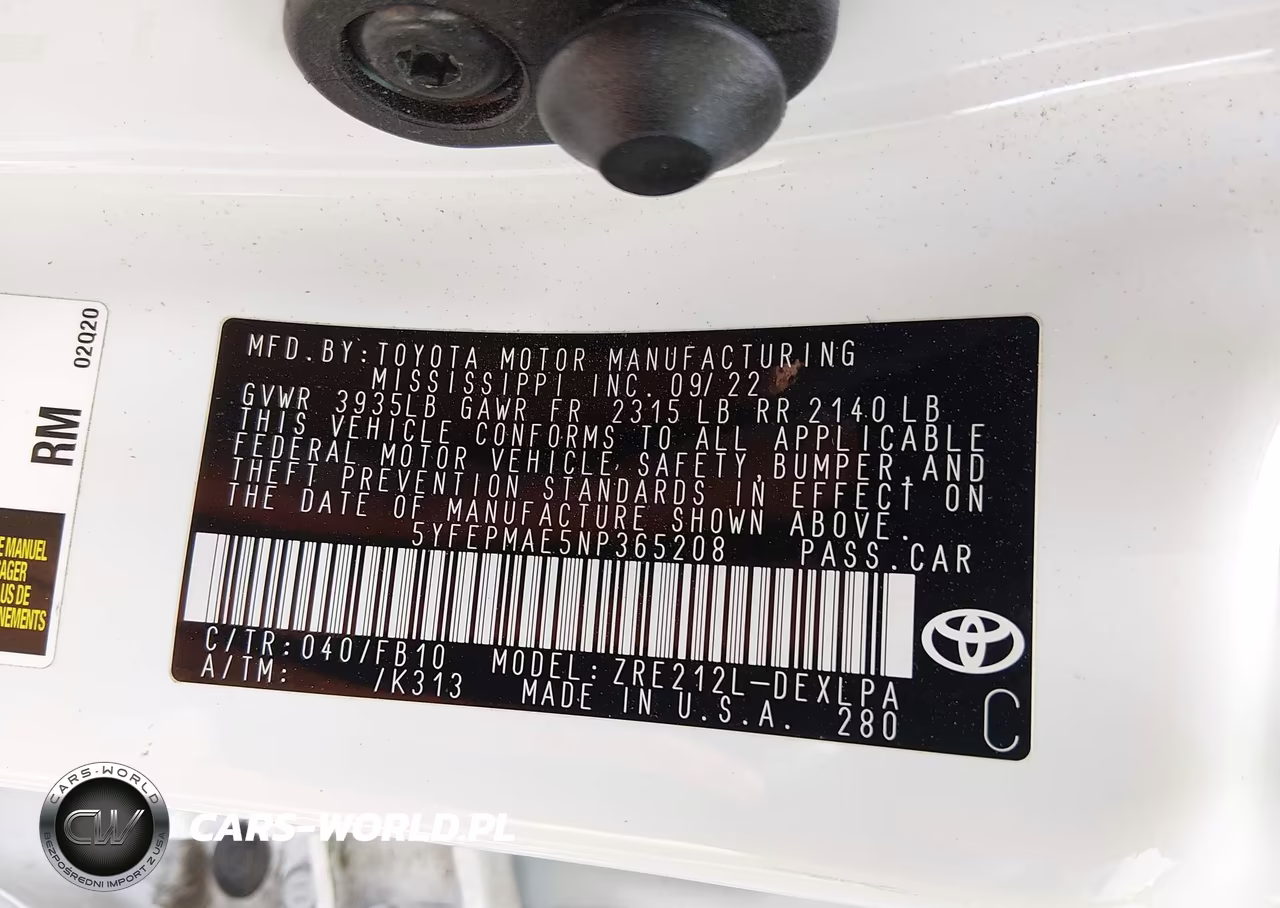 2022 Toyota Corolla Le VIN:5YFEPMAE5NP365208 - 9
