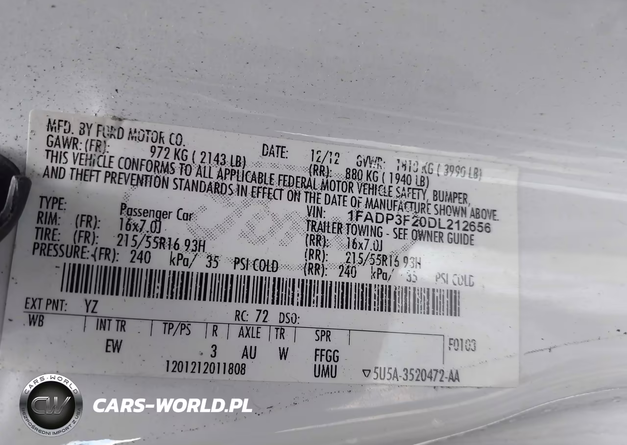 2013 Ford Focus Se VIN:1FADP3F20DL212656 - 9