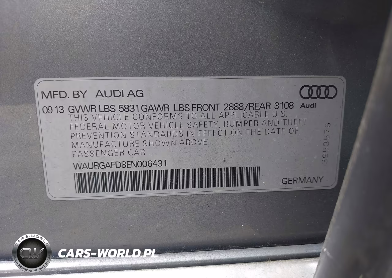 2014 Audi A8 L 3.0T VIN:WAURGAFD8EN006431 - 9