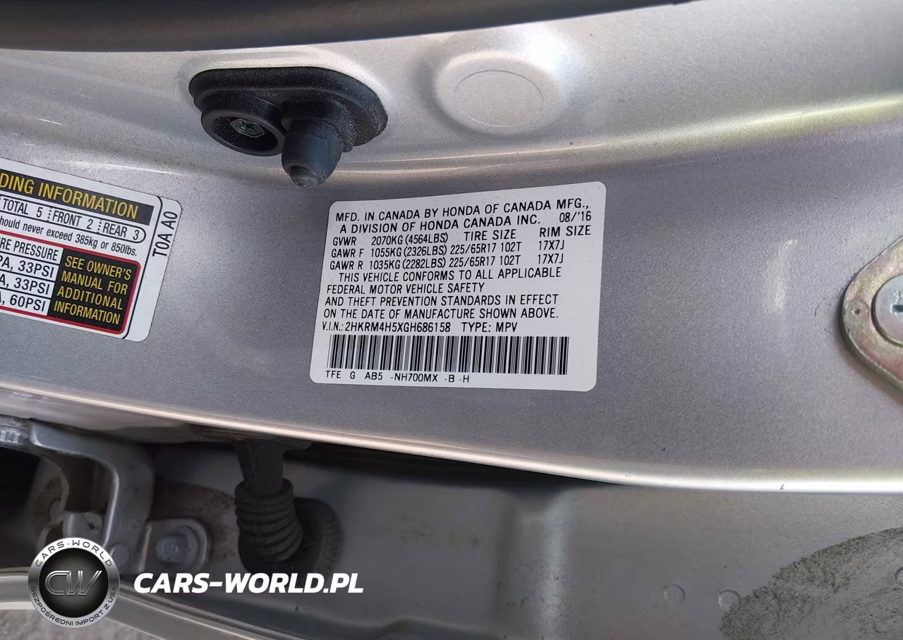 2016 Honda Cr-V Ex VIN:2HKRM4H5XGH686158 - 9