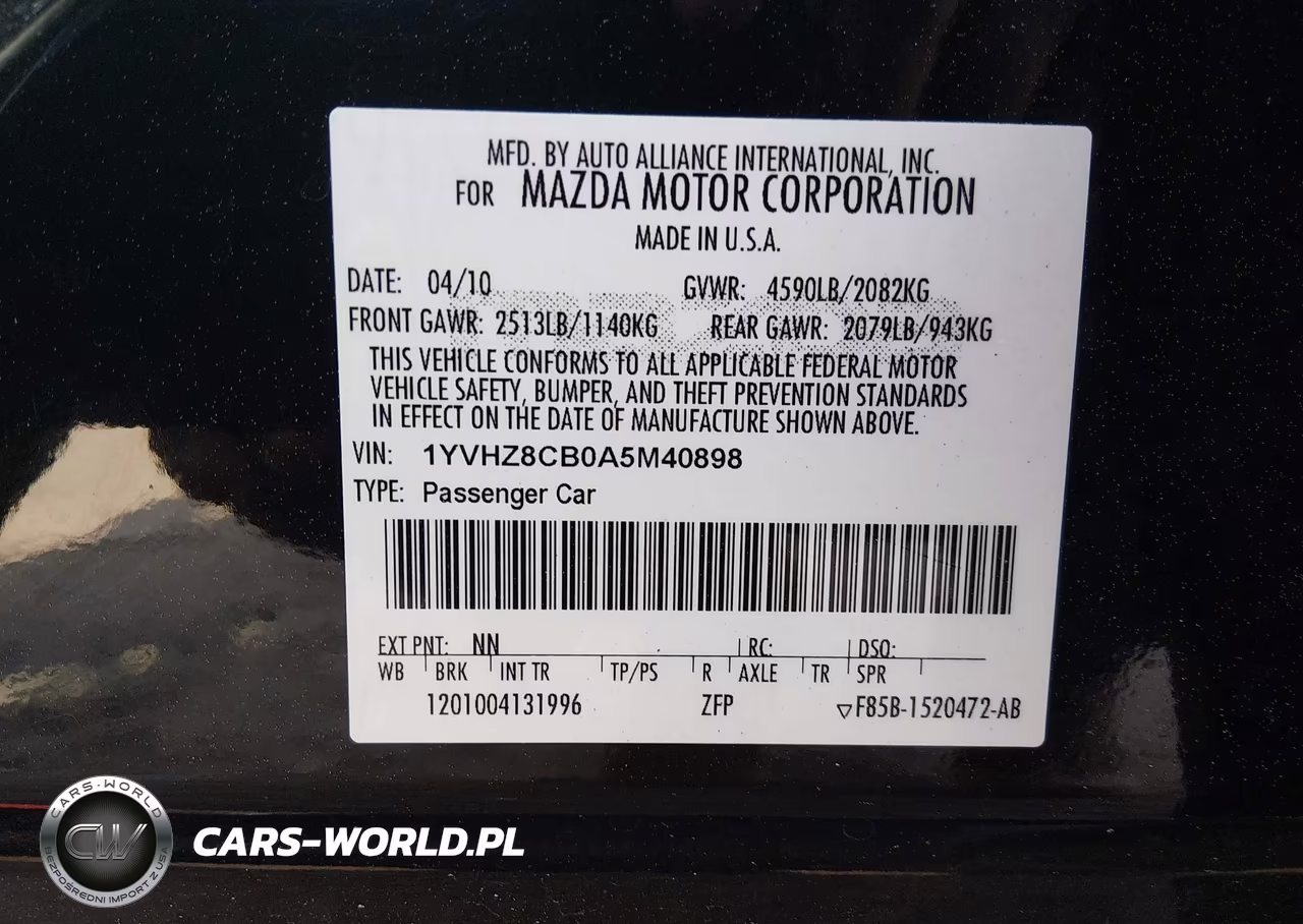 2010 Mazda Mazda6 S Grand Touring VIN:1YVHZ8CB0A5M40898 - 9