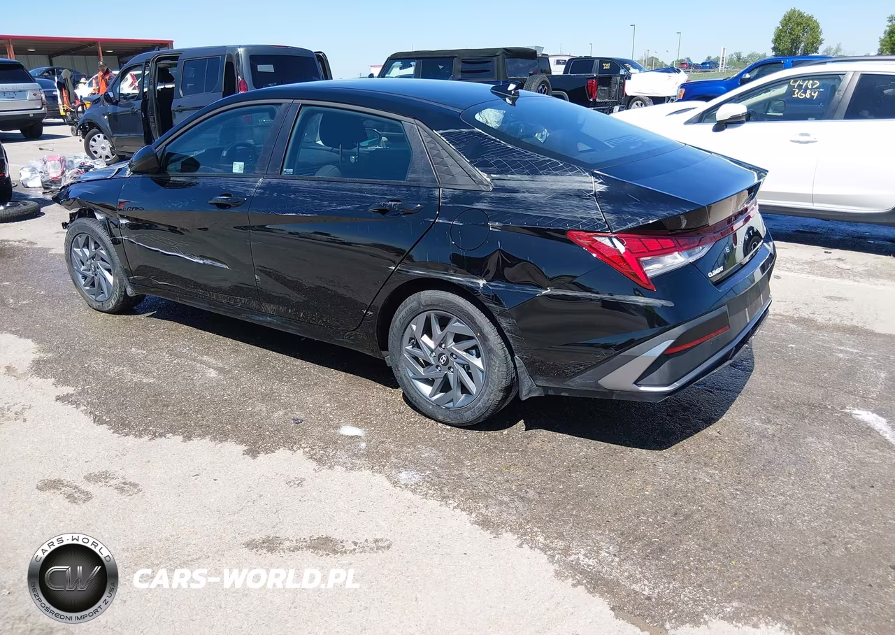 2025 Hyundai Elantra Hybrid Blue VIN:KMHLM4DJ1SU143803 - 3