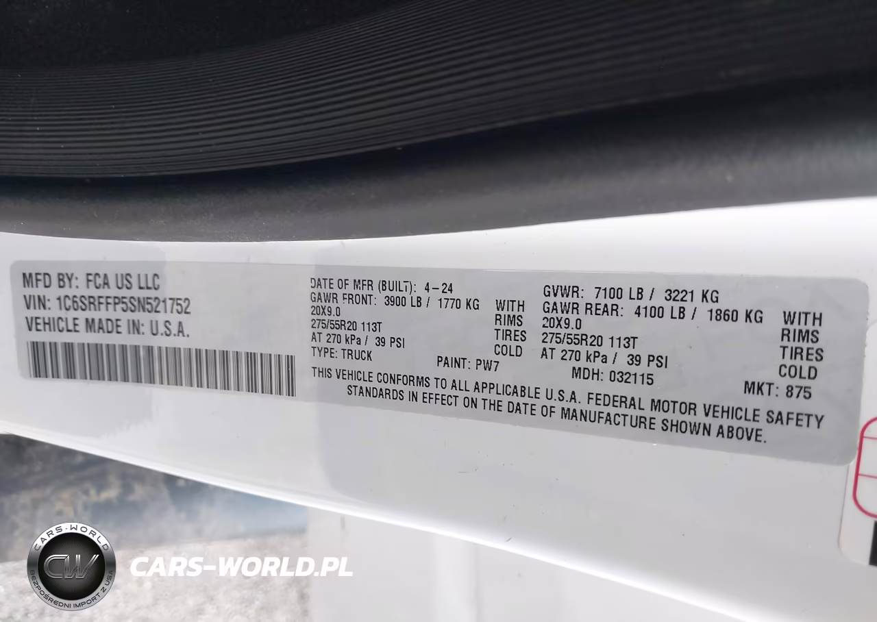 2025 Ram 1500 Big Horn 4X4 5'7 Box VIN:1C6SRFFP5SN521752 - 9