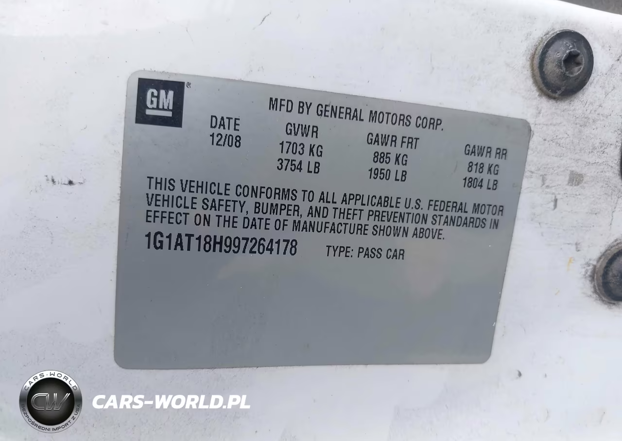 2009 Chevrolet Cobalt Lt VIN:1G1AT18H997264178 - 9