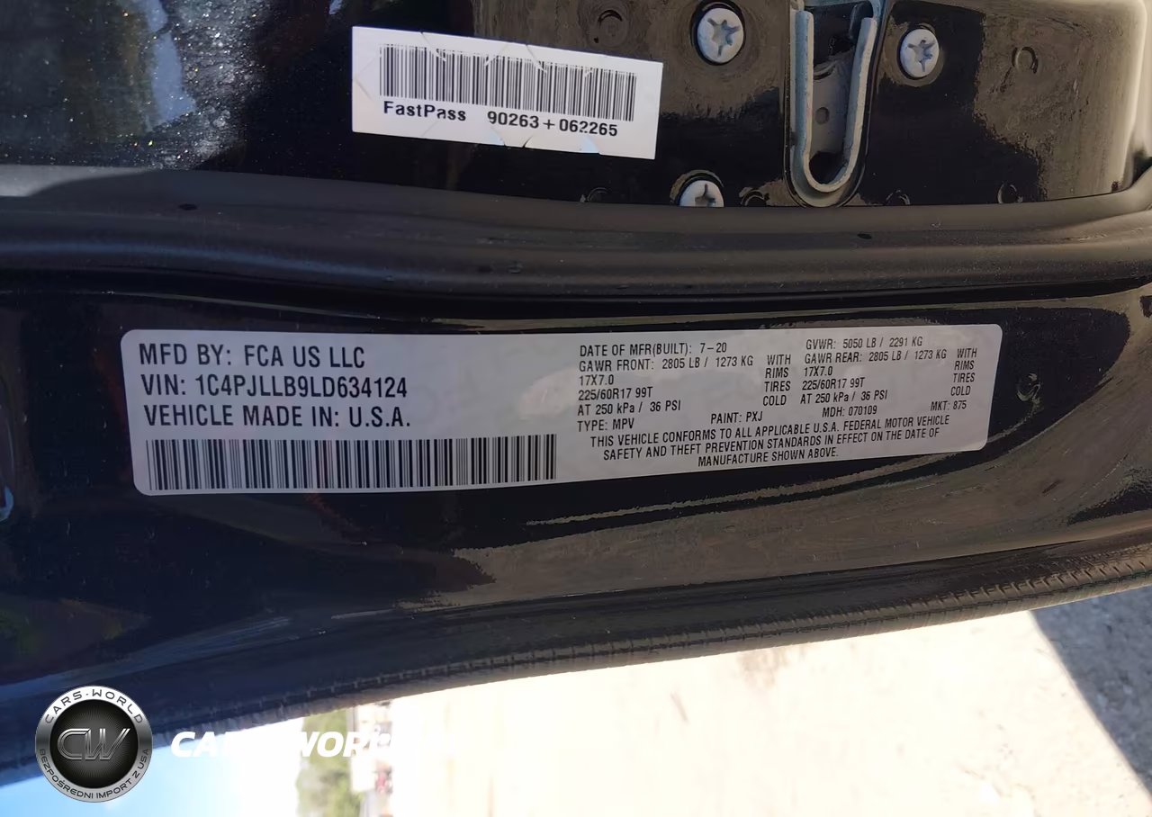2020 Jeep Cherokee Latitude Plus Fwd VIN:1C4PJLLB9LD634124 - 9