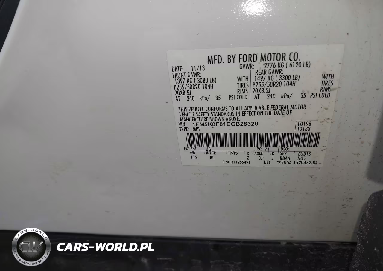 2014 Ford Explorer Limited VIN:1FM5K8F81EGB28320 - 9