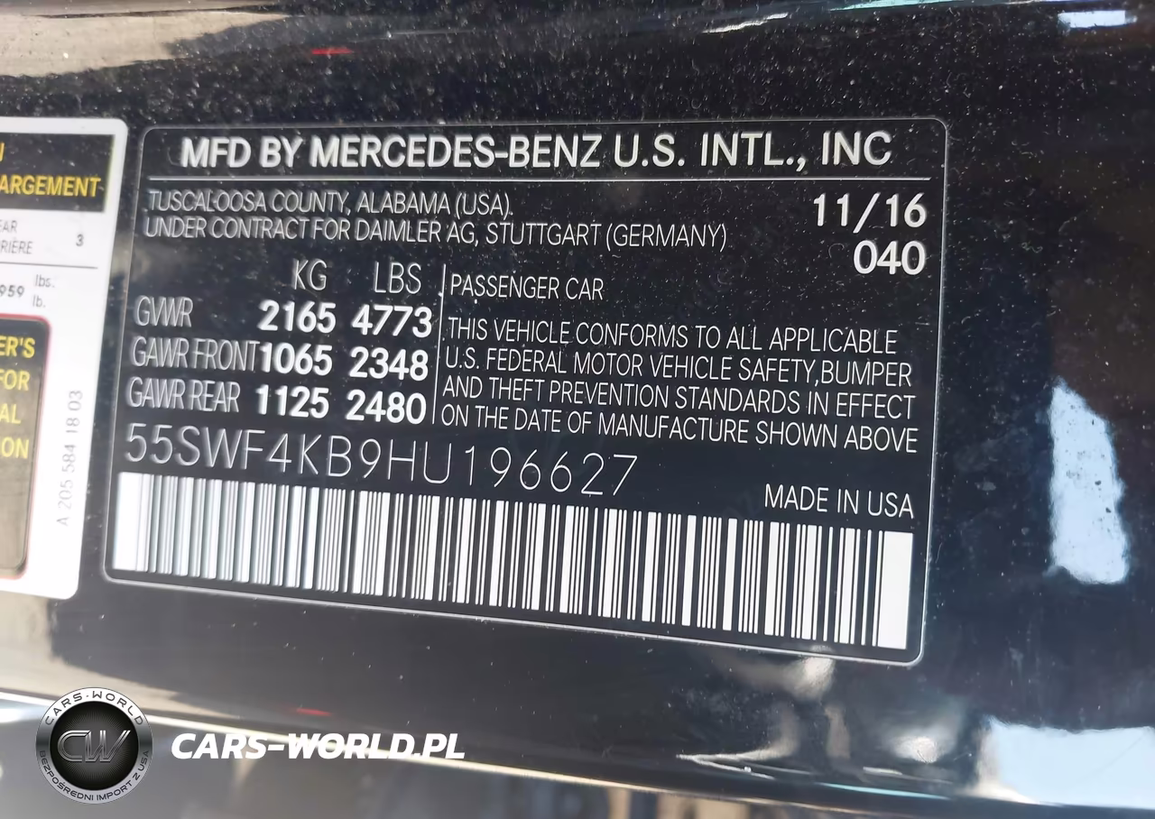 2017 Mercedes-Benz C 300 4Matic VIN:55SWF4KB9HU196627 - 9