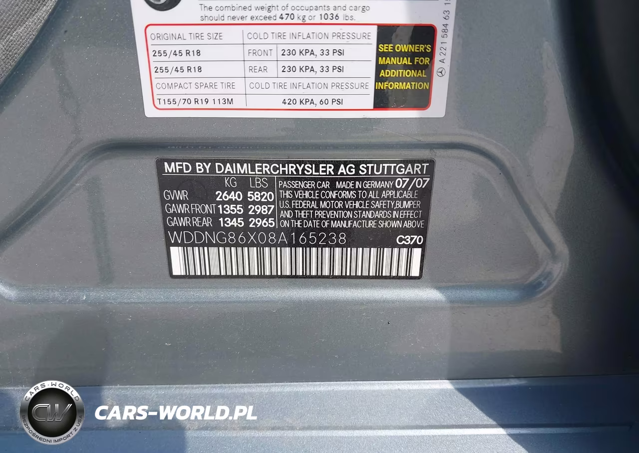 2008 Mercedes-Benz S 550 4Matic VIN:WDDNG86X08A165238 - 9