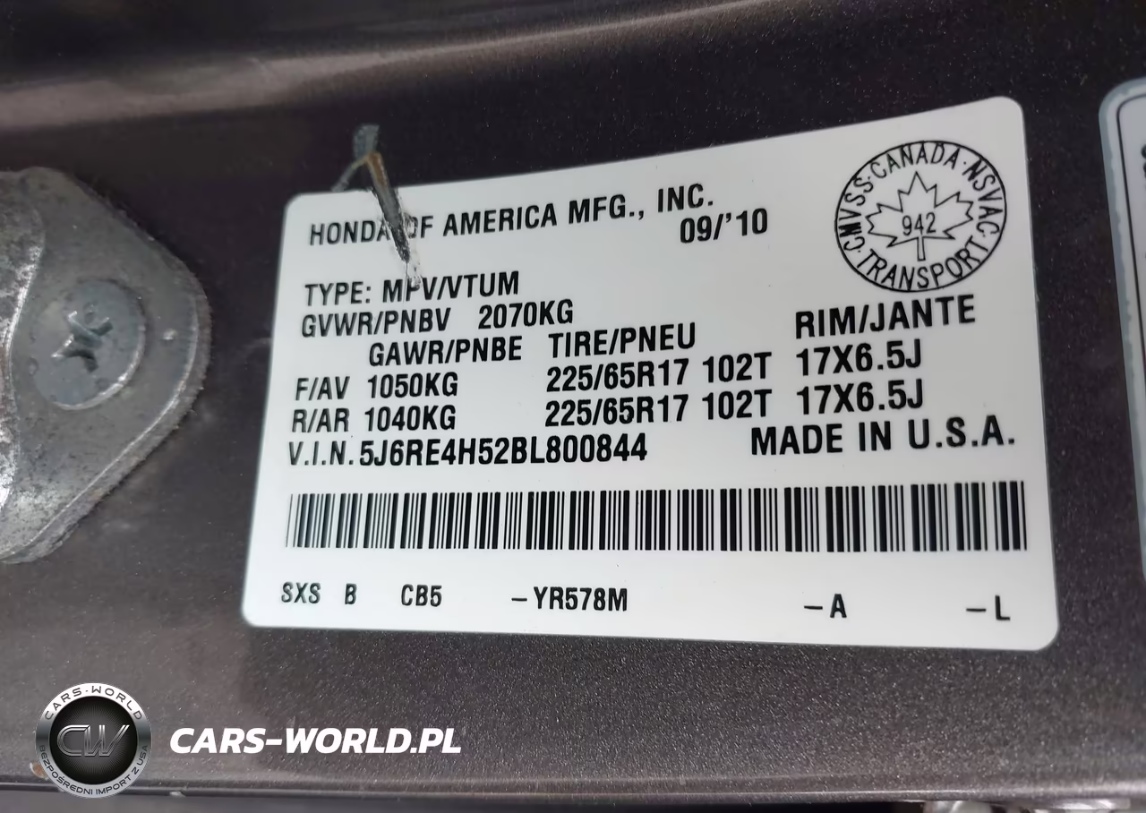 2011 Honda Cr-V Ex VIN:5J6RE4H52BL800844 - 9