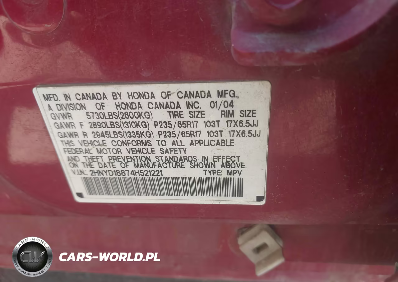 2004 Acura Mdx VIN:2HNYD18874H521221 - 9