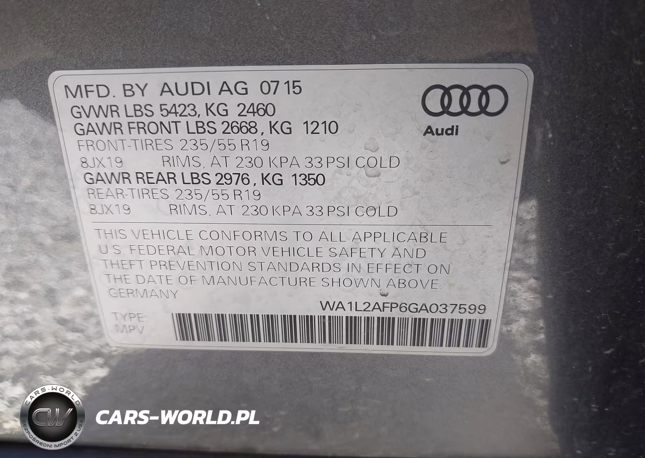2016 Audi Q5 2.0T Premium VIN:WA1L2AFP6GA037599 - 9