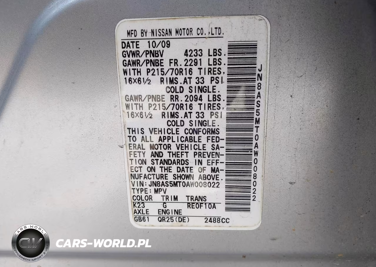 2010 Nissan Rogue S VIN:JN8AS5MT0AW008022 - 9