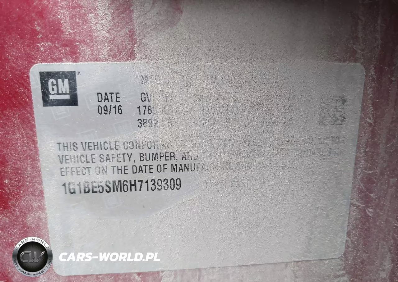 2017 Chevrolet Cruze Lt Auto VIN:1G1BE5SM6H7139309 - 9