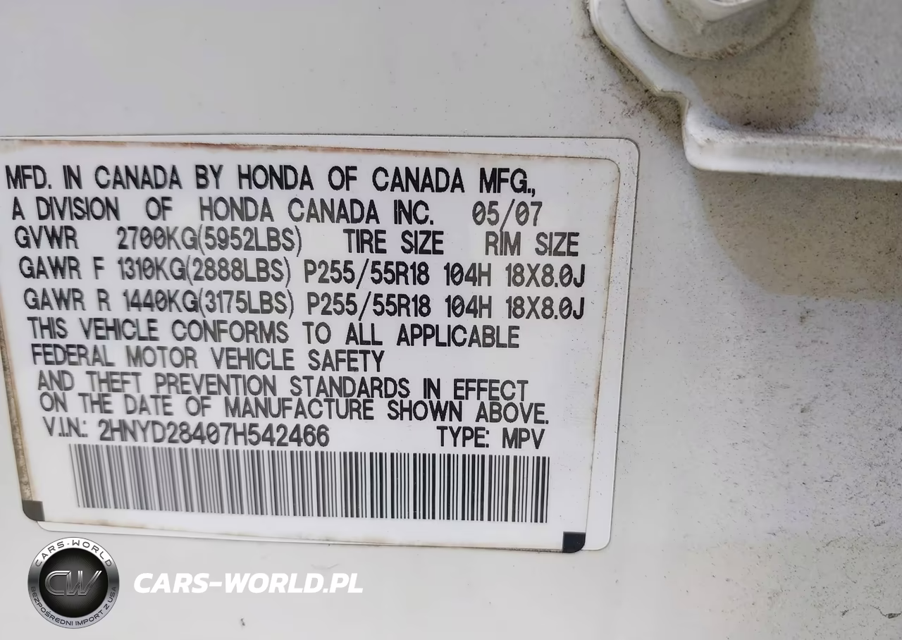 2007 Acura Mdx Technology Package VIN:2HNYD28407H542466 - 9